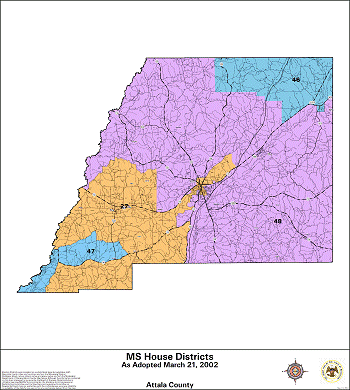 Mississippi House Districts - Attala County
