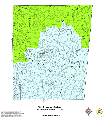 Mississippi House Districts - Itawamba County