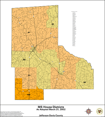 Mississippi House Districts - Jefferson Davis County