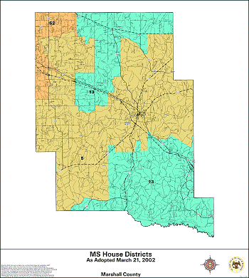 Mississippi House Districts - Marshall County