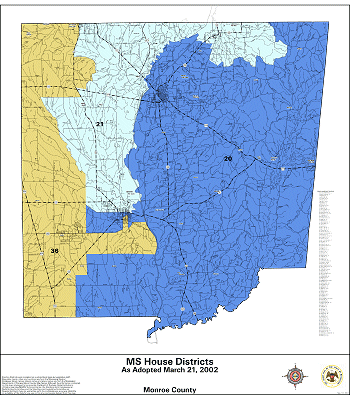 Mississippi House Districts - Monroe County