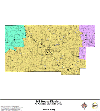 Mississippi House Districts - Union County