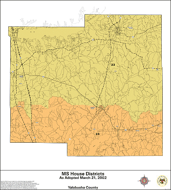 Mississippi House Districts - Yalobusha County