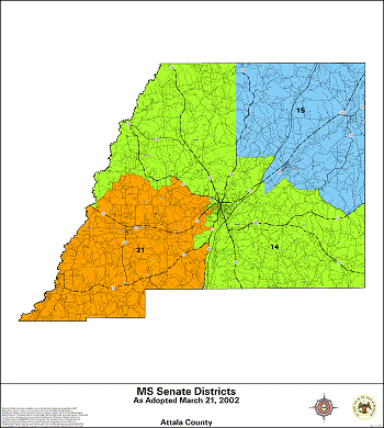 Mississippi Senate Districts - Attala County