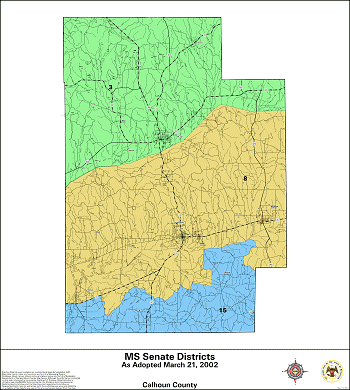 Mississippi Senate Districts - Calhoun County