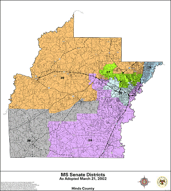Mississippi Senate Districts - Hinds County