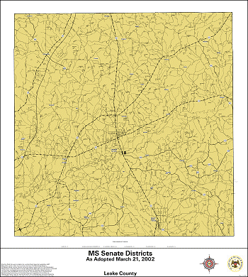 Mississippi Senate Districts - Leake County