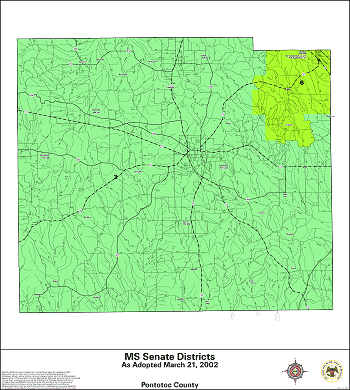 Mississippi Senate Districts - Pontotoc County