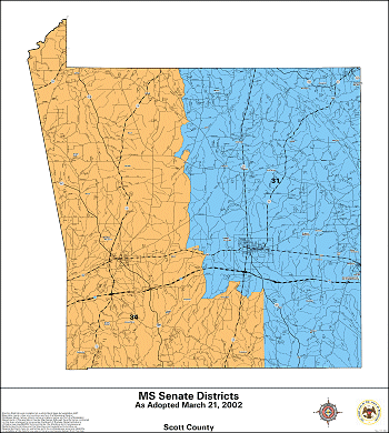 Mississippi Senate Districts - Scott County