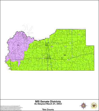 Mississippi Senate Districts - Tate County