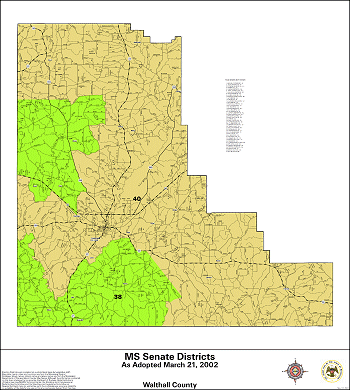 Mississippi Senate Districts - Walthall County